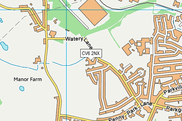 CV6 2NX map - OS VectorMap District (Ordnance Survey)