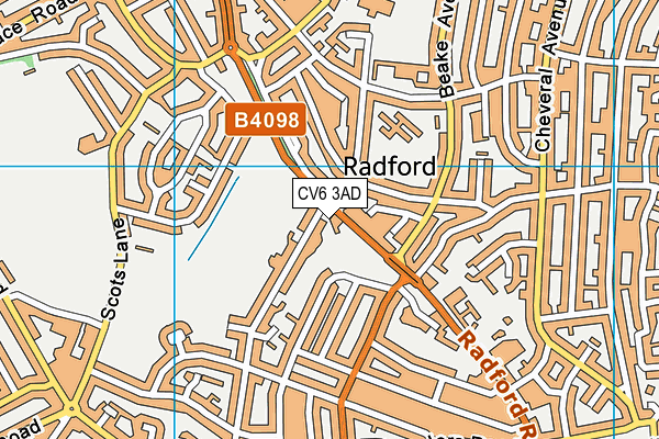 CV6 3AD map - OS VectorMap District (Ordnance Survey)