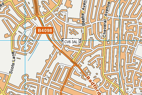 CV6 3AL map - OS VectorMap District (Ordnance Survey)
