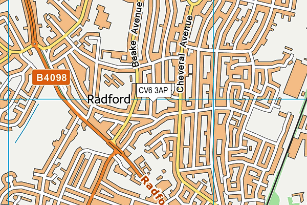 CV6 3AP map - OS VectorMap District (Ordnance Survey)