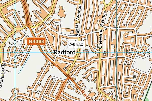 CV6 3AQ map - OS VectorMap District (Ordnance Survey)