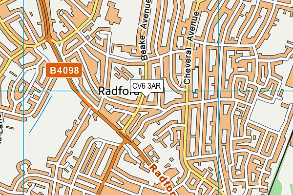 CV6 3AR map - OS VectorMap District (Ordnance Survey)