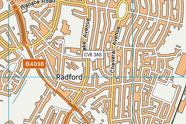 CV6 3AS map - OS VectorMap District (Ordnance Survey)