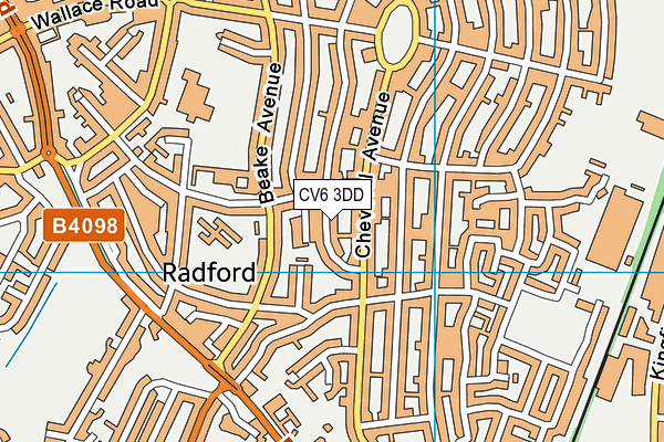 CV6 3DD map - OS VectorMap District (Ordnance Survey)