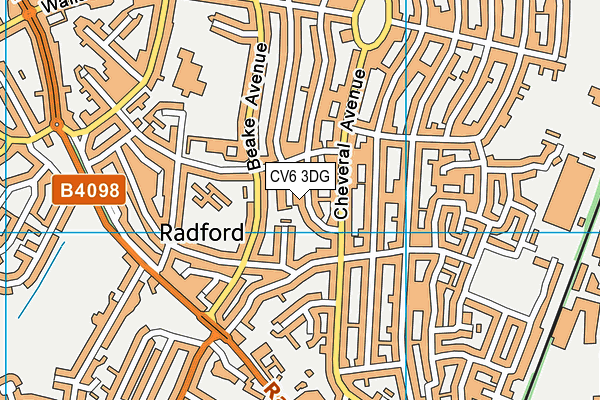 CV6 3DG map - OS VectorMap District (Ordnance Survey)