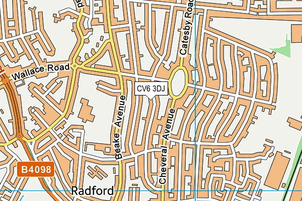 CV6 3DJ map - OS VectorMap District (Ordnance Survey)