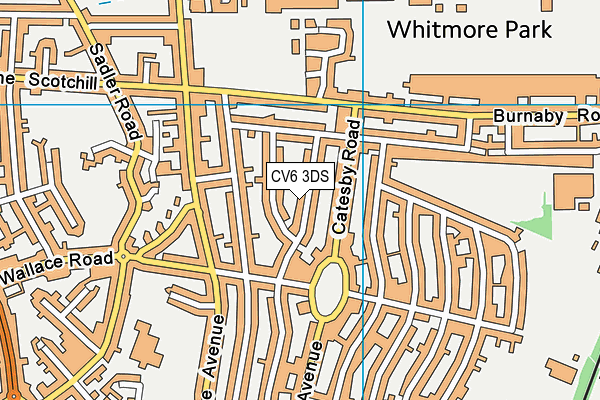 CV6 3DS map - OS VectorMap District (Ordnance Survey)