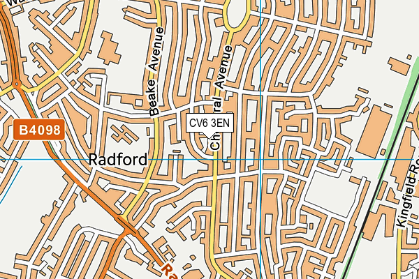 CV6 3EN map - OS VectorMap District (Ordnance Survey)