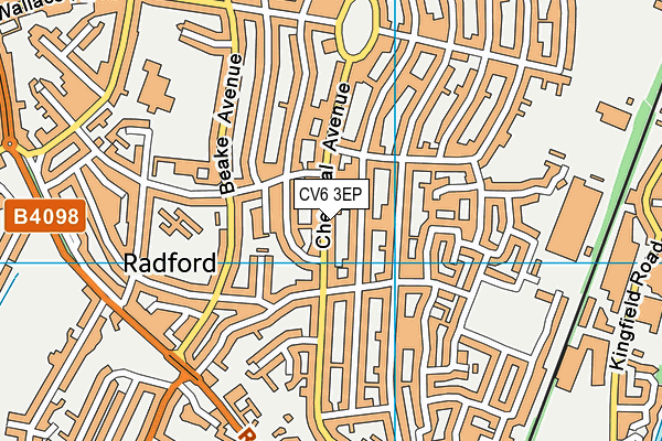 CV6 3EP map - OS VectorMap District (Ordnance Survey)