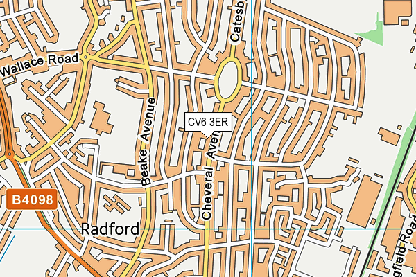 CV6 3ER map - OS VectorMap District (Ordnance Survey)