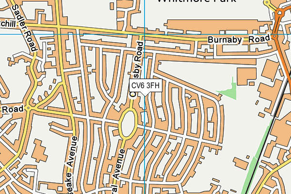 CV6 3FH map - OS VectorMap District (Ordnance Survey)