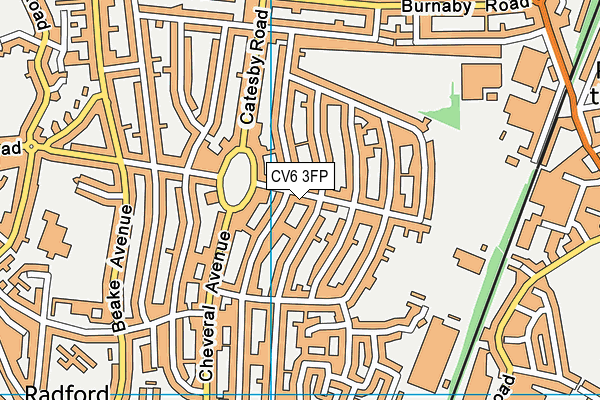 CV6 3FP map - OS VectorMap District (Ordnance Survey)