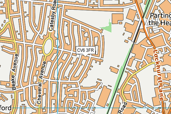 CV6 3FR map - OS VectorMap District (Ordnance Survey)