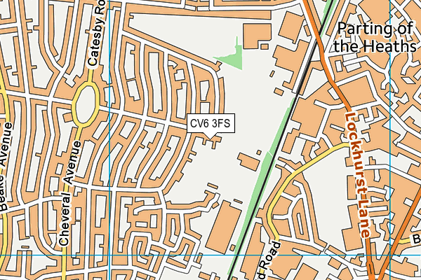 CV6 3FS map - OS VectorMap District (Ordnance Survey)