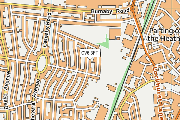 CV6 3FT map - OS VectorMap District (Ordnance Survey)