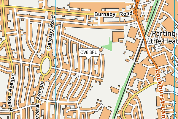 CV6 3FU map - OS VectorMap District (Ordnance Survey)