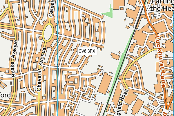 CV6 3FX map - OS VectorMap District (Ordnance Survey)