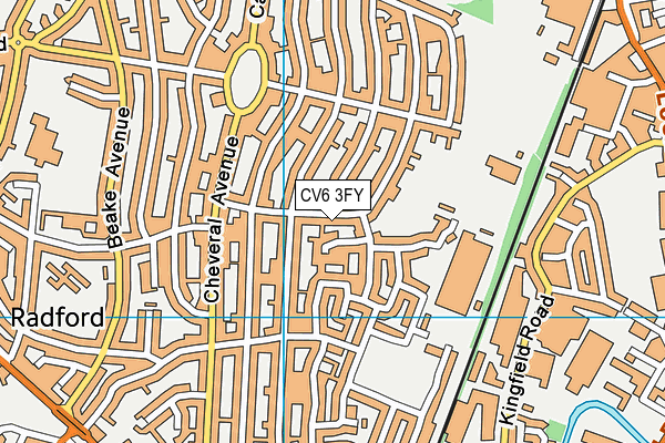 CV6 3FY map - OS VectorMap District (Ordnance Survey)