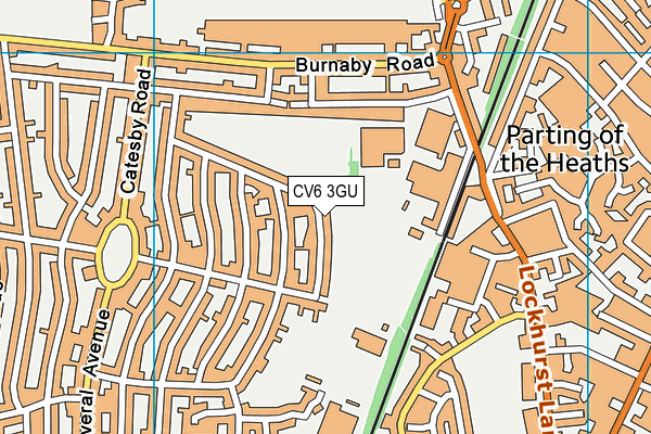 CV6 3GU map - OS VectorMap District (Ordnance Survey)