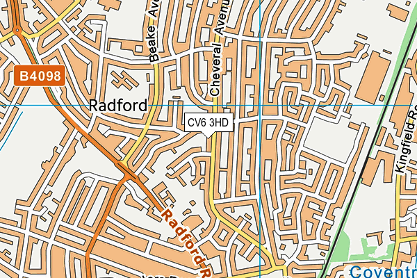 CV6 3HD map - OS VectorMap District (Ordnance Survey)