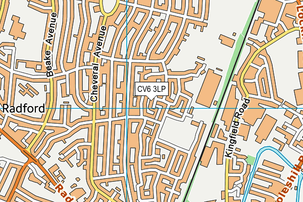 CV6 3LP map - OS VectorMap District (Ordnance Survey)