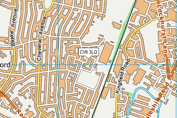 CV6 3LQ map - OS VectorMap District (Ordnance Survey)