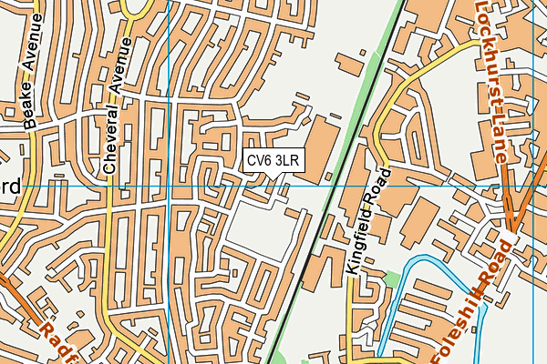 CV6 3LR map - OS VectorMap District (Ordnance Survey)