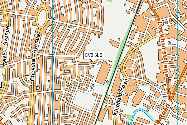 CV6 3LS map - OS VectorMap District (Ordnance Survey)