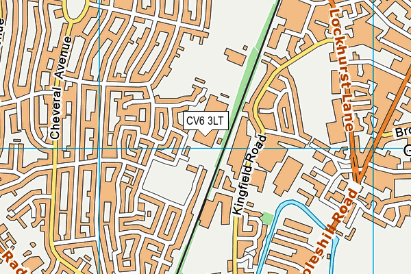 CV6 3LT map - OS VectorMap District (Ordnance Survey)