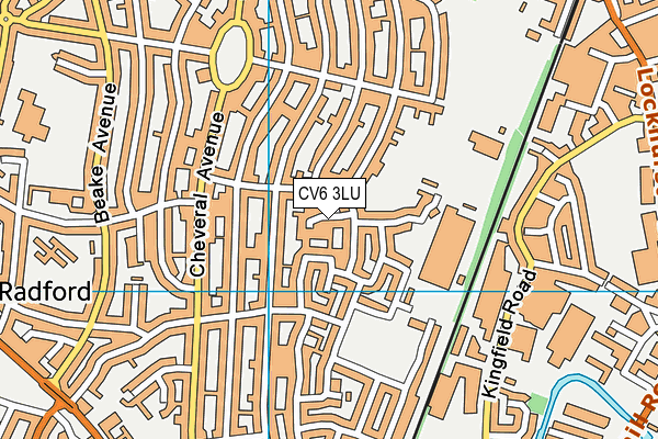 CV6 3LU map - OS VectorMap District (Ordnance Survey)