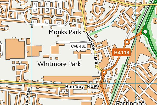 CV6 4BL map - OS VectorMap District (Ordnance Survey)