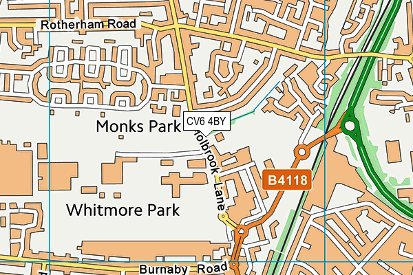 Holbrooks Park map (CV6 4BY) - OS VectorMap District (Ordnance Survey)