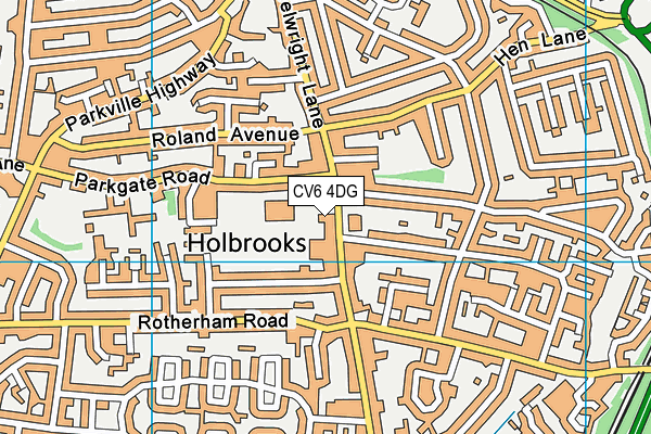 St Finbarrs Sports Ground map (CV6 4DG) - OS VectorMap District (Ordnance Survey)
