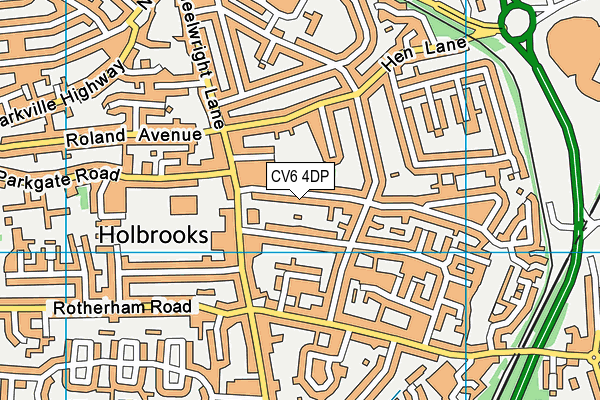 CV6 4DP map - OS VectorMap District (Ordnance Survey)