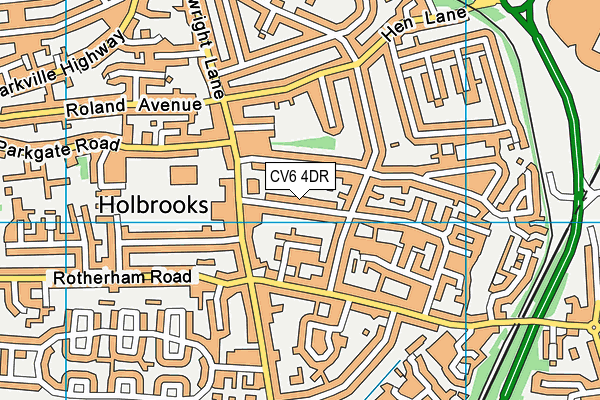 CV6 4DR map - OS VectorMap District (Ordnance Survey)