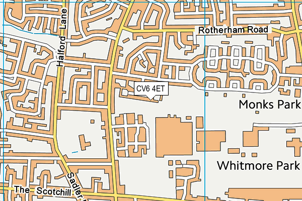 CV6 4ET map - OS VectorMap District (Ordnance Survey)