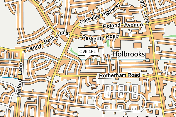 CV6 4FU map - OS VectorMap District (Ordnance Survey)