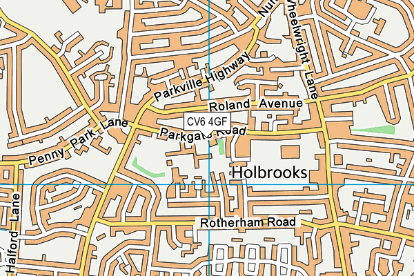 Parkgate Primary School map (CV6 4GF) - OS VectorMap District (Ordnance Survey)