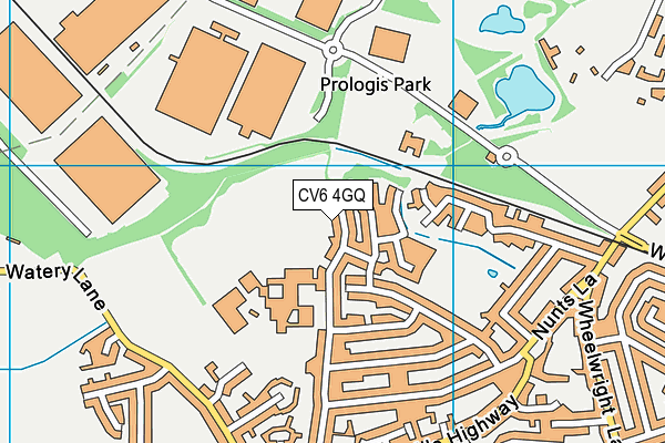 CV6 4GQ map - OS VectorMap District (Ordnance Survey)