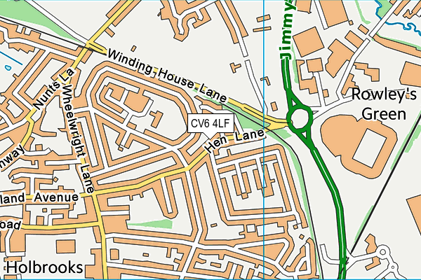 CV6 4LF map - OS VectorMap District (Ordnance Survey)