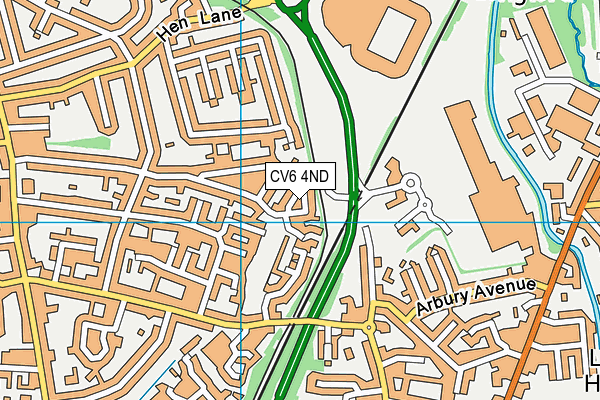 CV6 4ND map - OS VectorMap District (Ordnance Survey)