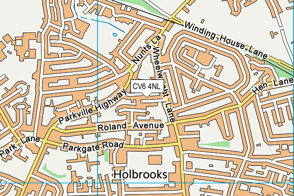 CV6 4NL map - OS VectorMap District (Ordnance Survey)