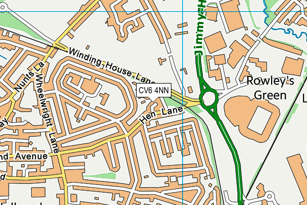 CV6 4NN map - OS VectorMap District (Ordnance Survey)