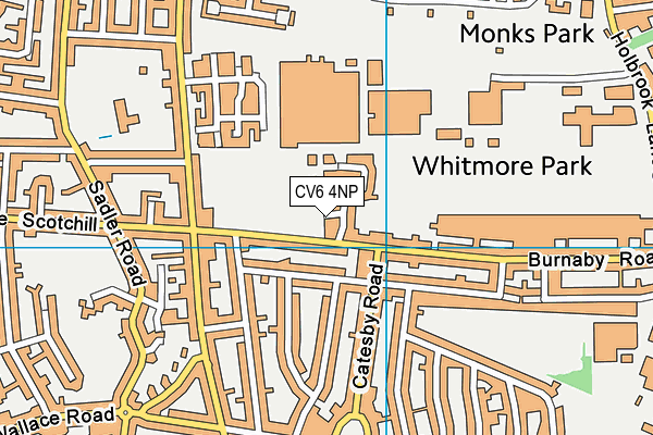 CV6 4NP map - OS VectorMap District (Ordnance Survey)