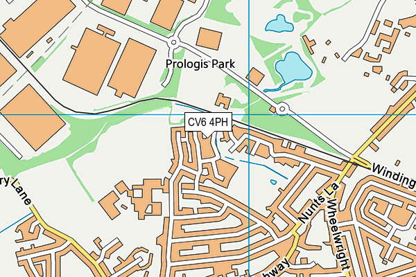 CV6 4PH map - OS VectorMap District (Ordnance Survey)