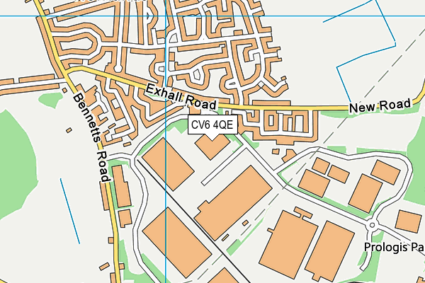 CV6 4QE map - OS VectorMap District (Ordnance Survey)