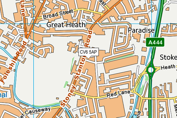 CV6 5AP map - OS VectorMap District (Ordnance Survey)