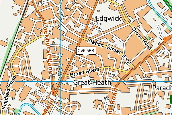 CV6 5BB map - OS VectorMap District (Ordnance Survey)