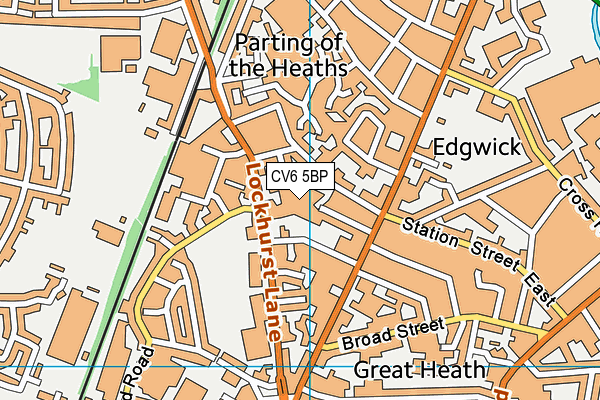 CV6 5BP map - OS VectorMap District (Ordnance Survey)