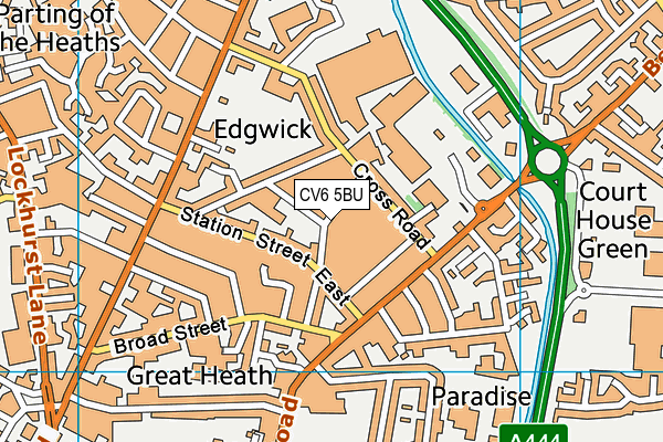 CV6 5BU map - OS VectorMap District (Ordnance Survey)